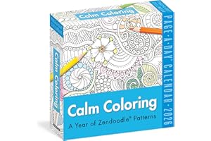 Calm Coloring Page-A-Day® Calendar 2026: A Year of Zendoodle® Patterns