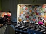 Tile Style Decals 48pk Victorian Mosaic Kitchen Bathroom Tile Stickers view 7