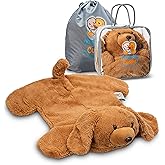 FRIENDLY CUDDLE Weighted Lap Blanket for Kids & Adults – Kids Weighted Blanket – ASD, Sensory Processing Weighted Stuffed Animals Dog Toy – Microwavable Weighted Lap Pad for Kids, 5 Lbs.