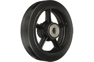 RWM Casters RIR-1025-12 10" x 2 1/2 Mold-On Rubber Wheel with Roller Bearing for 3/4 Axle, 790 Pound Capacity