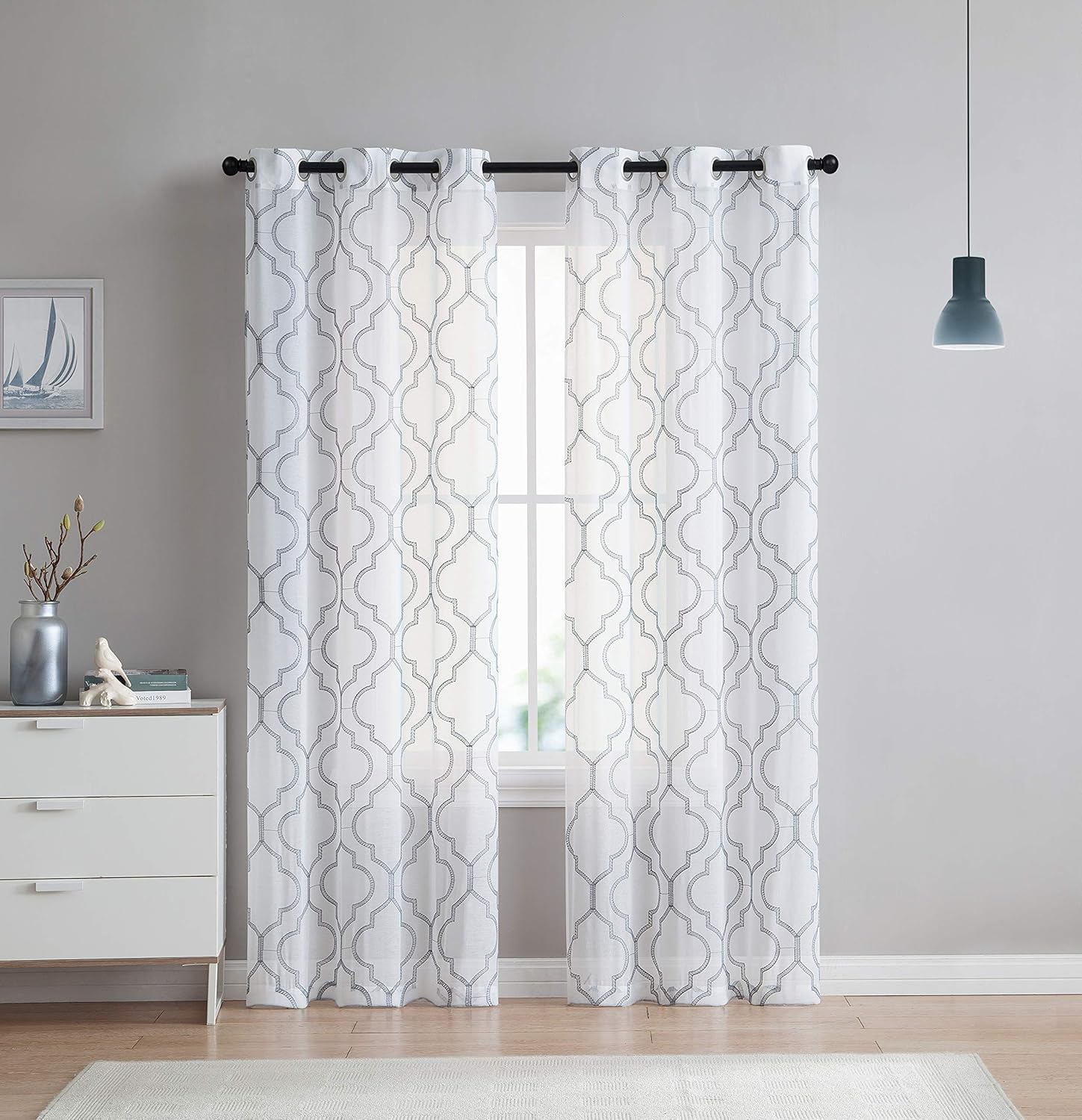 VCNY Home Charlotte Window Treatment Curtains 76x84, 76