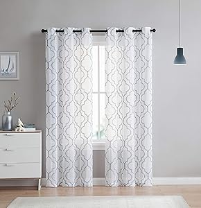 VCNY Home Charlotte Window Treatment Curtains 76x84, 76