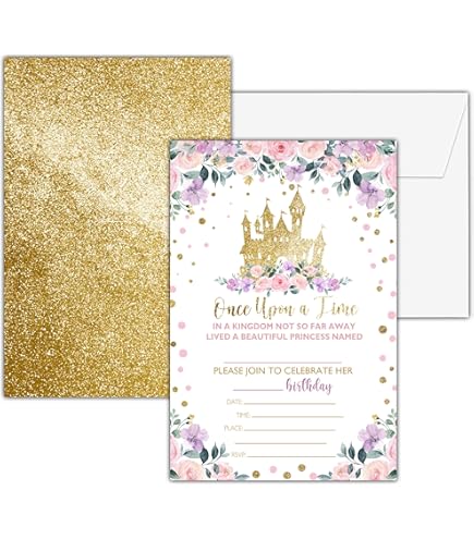 Amazon.com: Princess Birthday Invitations