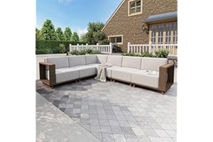 HERA'S HOUSE All Weather Patio Conversation Set，4 Pieces Patio Furniture Set, Sectional Outdoor Rattan Wicker Sofa with 5.3" Widened Armrest, Patio Couch, 10" Ultra Thick Comfy Sponge Cushion