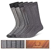 Luxe De Bamboo Rayon socks Mens Dress Socks for Men 9-12,Charcoal and Black socks for men 5-Pack in a Gift Box