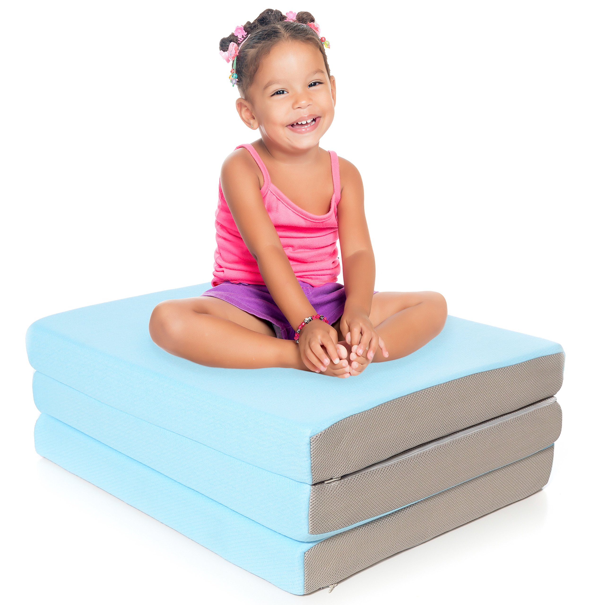 Milliard Toddler Nap Mat Tri Folding Mattress + Soft Removable Cover