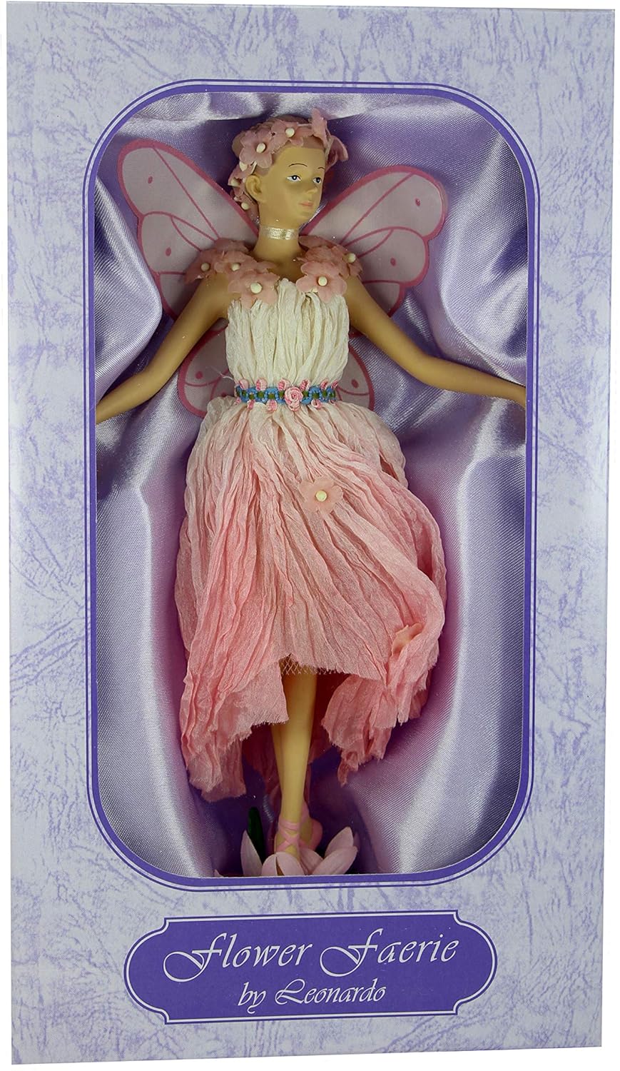 The Leonardo Collection Rare 12 Inch Pale Pink Flower Fairy Ballerina