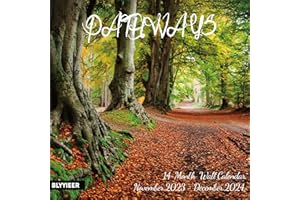 BLYYIEER 2024 Wall Calendar PATHWAYS, 14 Months Hang Wall Calendar, Nov.2023-Dec.2024, Pathways Calendar 2024, 12" x 24" (Open), Large Glossy Paper, Organizing & Planning, Giftable