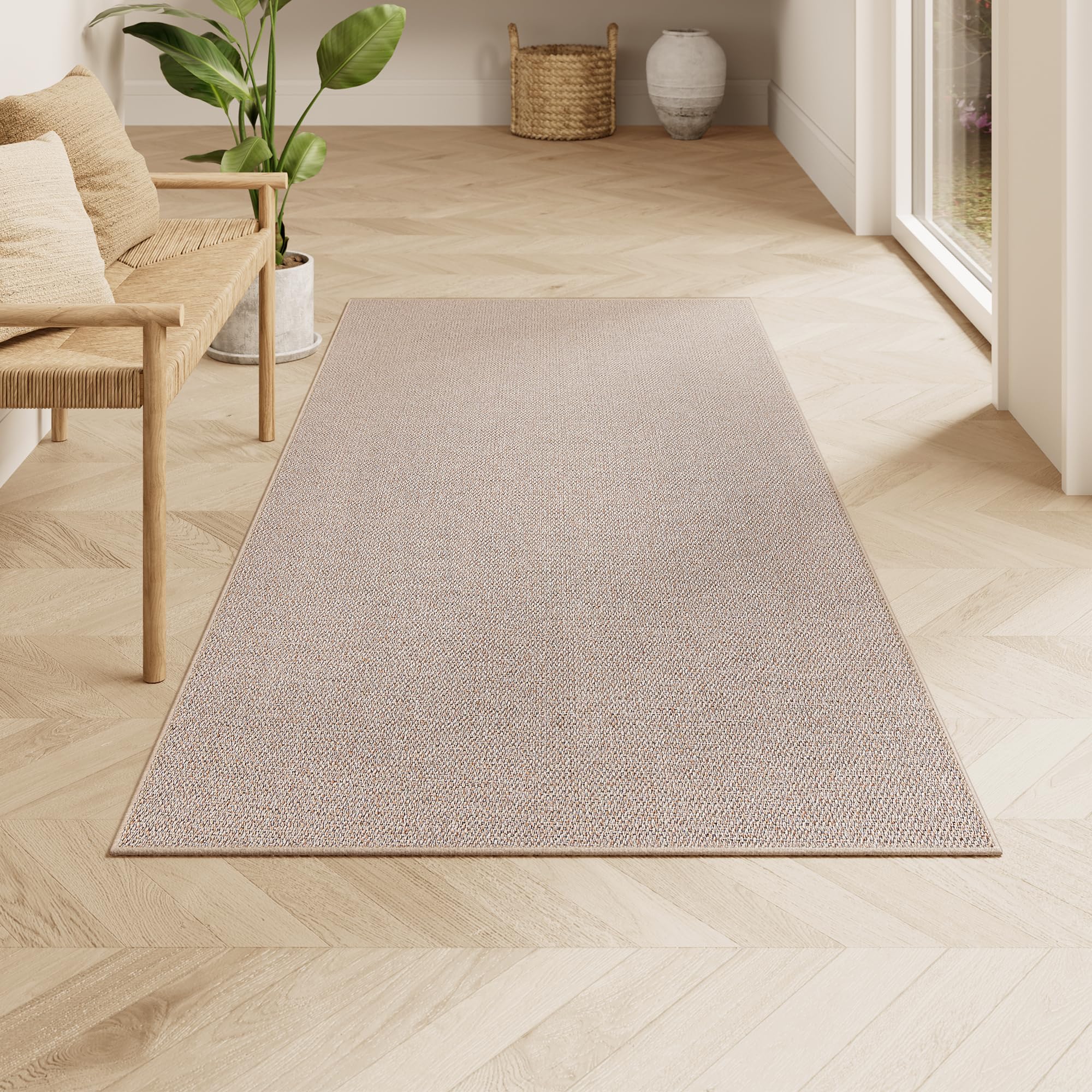 Photo 1 of SONGMICS HOME Runner Rug 2.6x4.9 ft, Washable Area Rug for Living Room, Non-Slip Carpet, Faux Jute Rug, Home Decor, for Bedroom, Kitchen, Entryway, Dining Room, Tan UTAR097K01