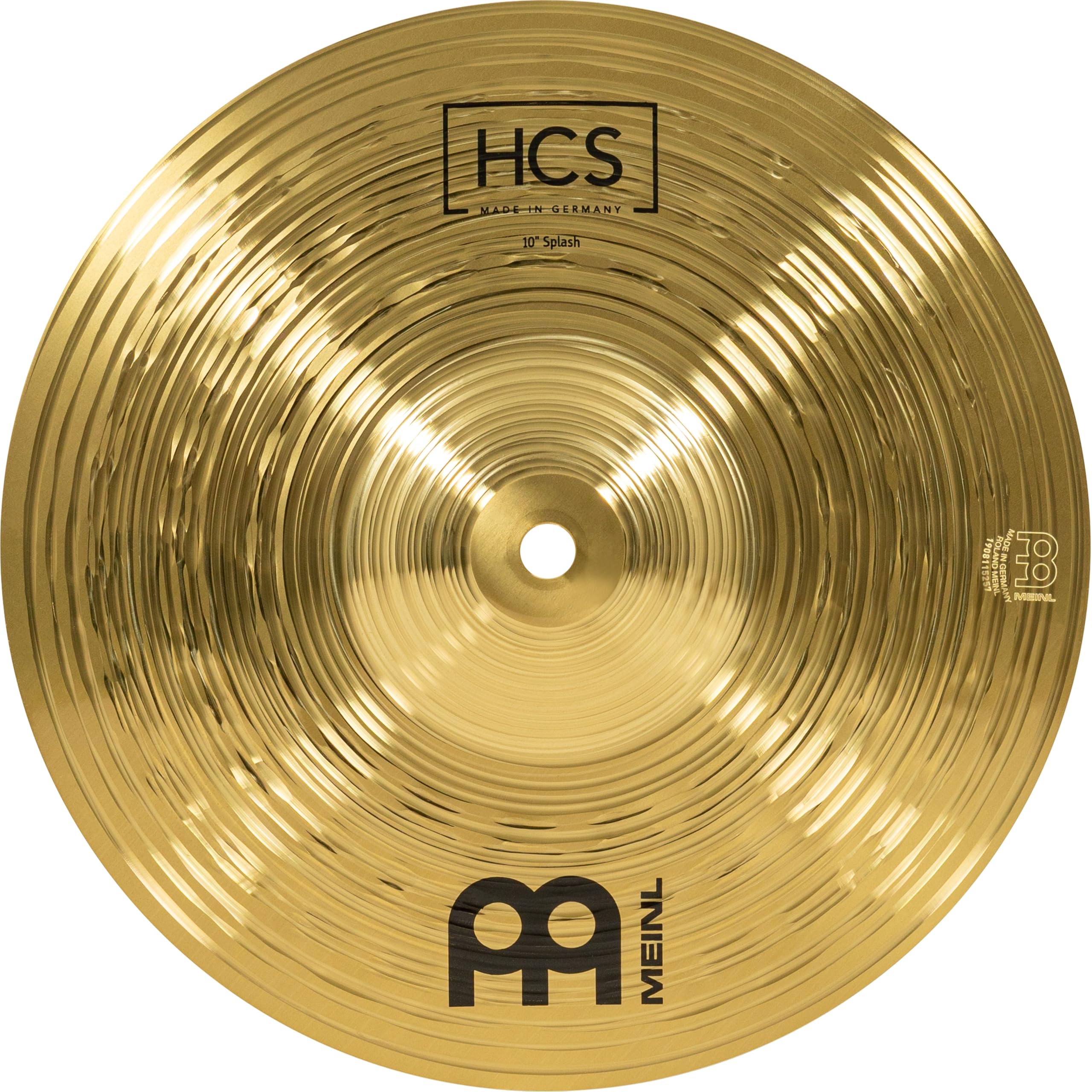 Meinl Cymbals HCS Splash Cymbal 10 inch (Video) for Drum Set (25,40cm) Traditional Finish Brass, Made in Germany (HCS10S)