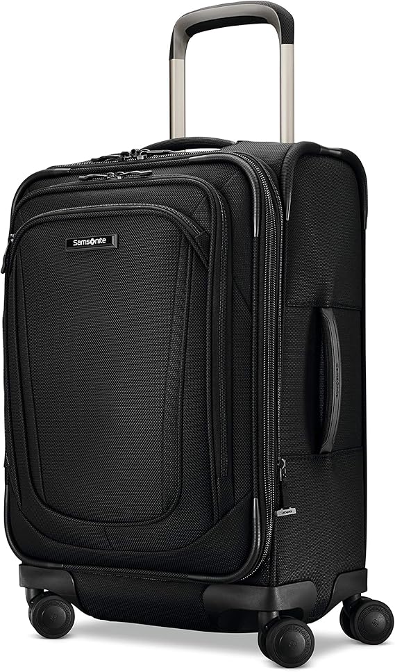 Samsonite Silhouette 16 Spinner CarryOn Exp., Obsidian Black