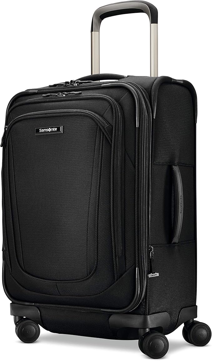 Samsonite Silhouette 16 Spinner CarryOn Exp., Obsidian Black