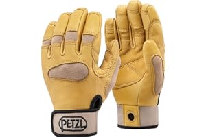 Petzl CORDEX PLUS Gloves - Lightweight, Breathable Leather Belay Gloves for Climbing and Rappelling