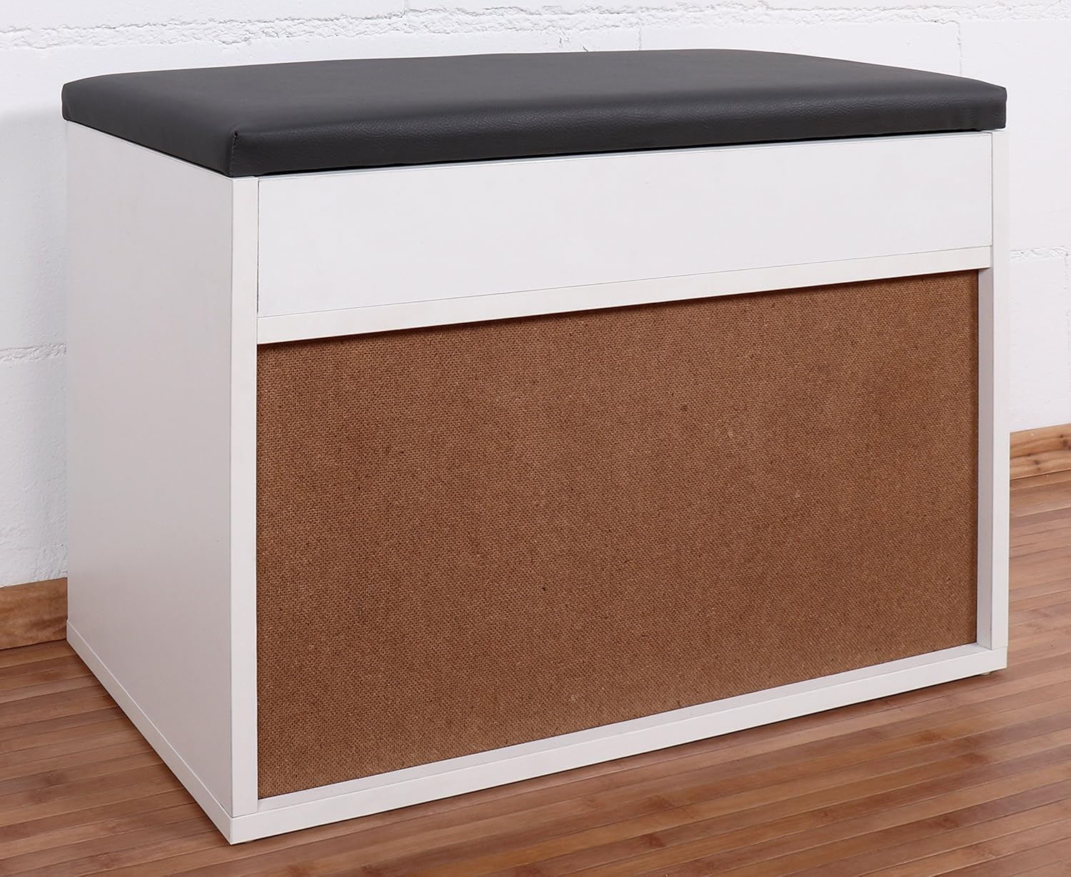 RICOO Banco de Armario Zapatería con almacén Plegable WM032-W-A