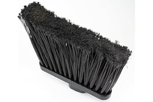 Sparta Plastic Broom Head, Angled, Flagged for Small Debris Indoor, Outdoor, Home, Restaurant, Lobby, Office, 12 Inches, Blac