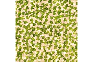 COCOBOO 168Ft 24 Pack Fake Vines with Lights, Ivy Garland Fake Leaves with 200 LED Srting Light, Green Hanging Vines for Bedroom Room Home Garden Wedding Wall Aesthetic Decor