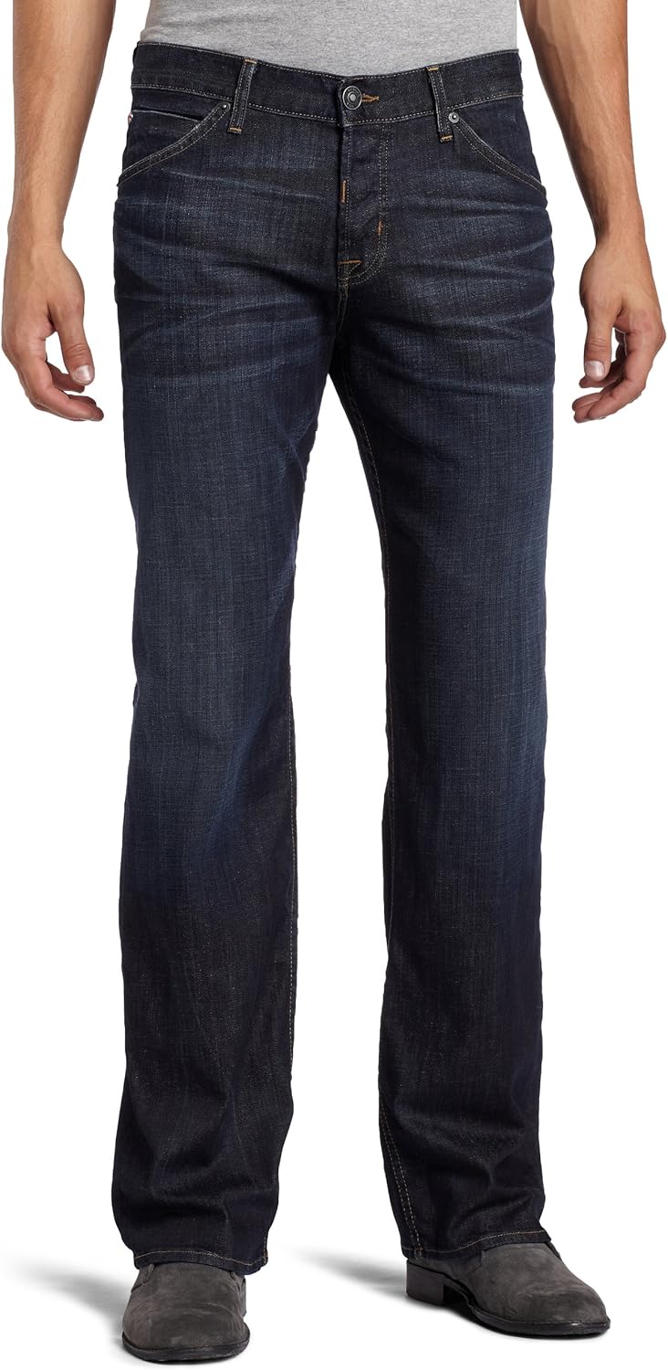 Hudson Jeans Men's Jon Flap Pocket Relax Bootcut Jean, Cotterdale dark
