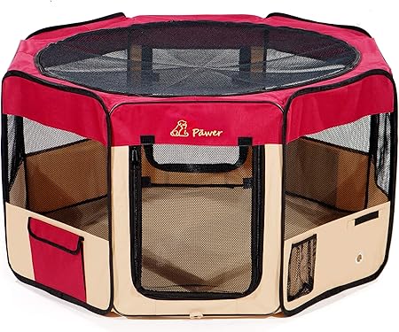 puppy playpen with hanging toys
