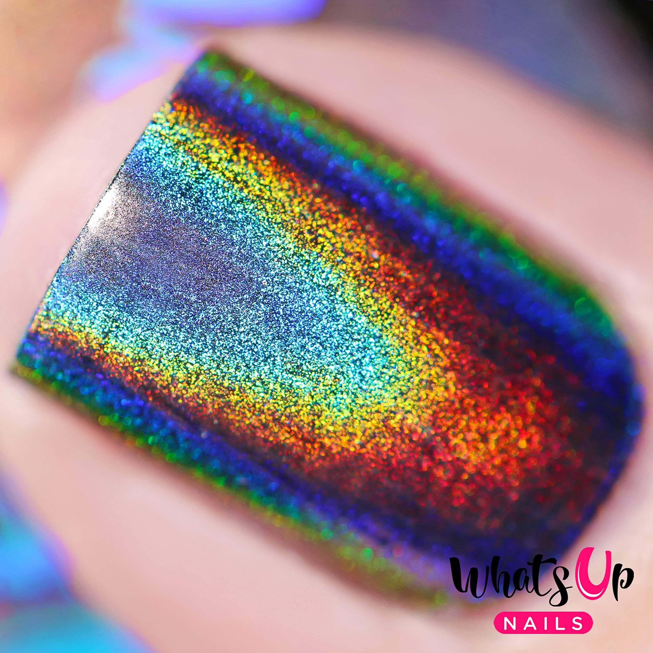 Whats Up Nails - Holographic Powder For Rainbow Unicorn Nails