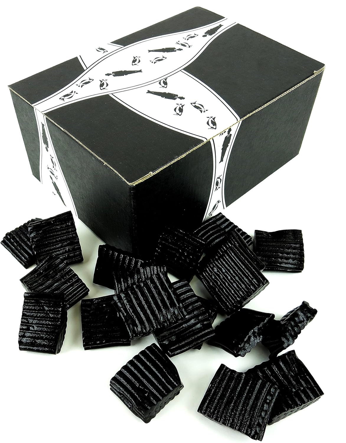 Gustaf's Black Licorice Tire Tracks, 12 oz Bag in a Gift
