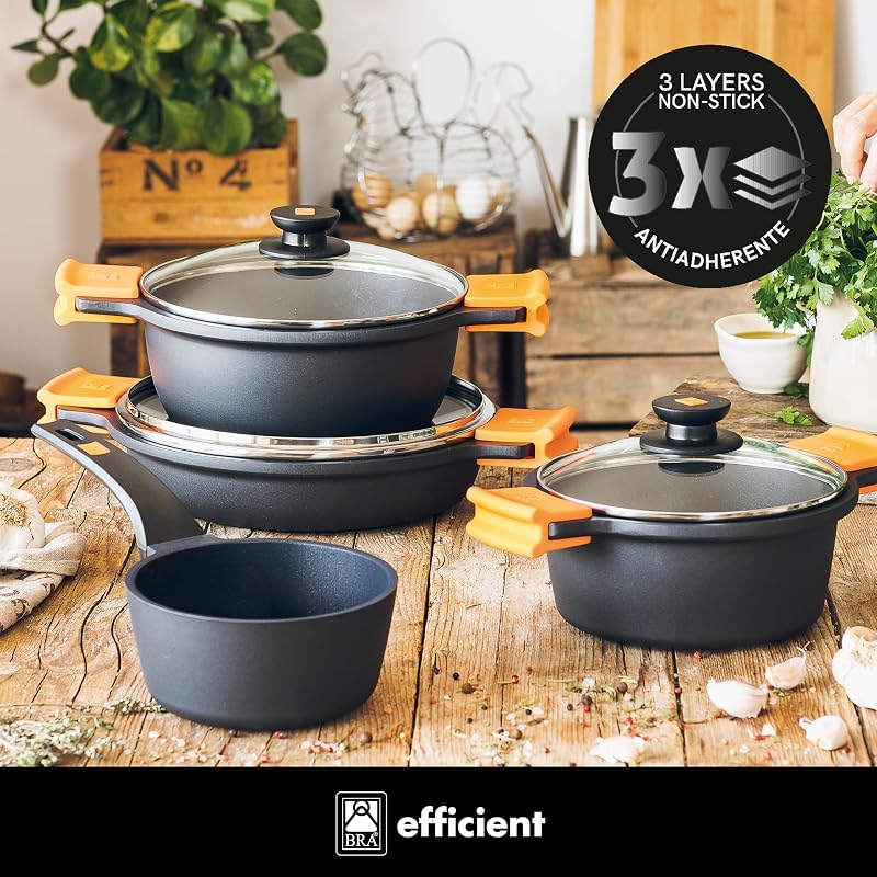 Efficient | Batterie de cuisine 7 pièces en fonte d’aluminium