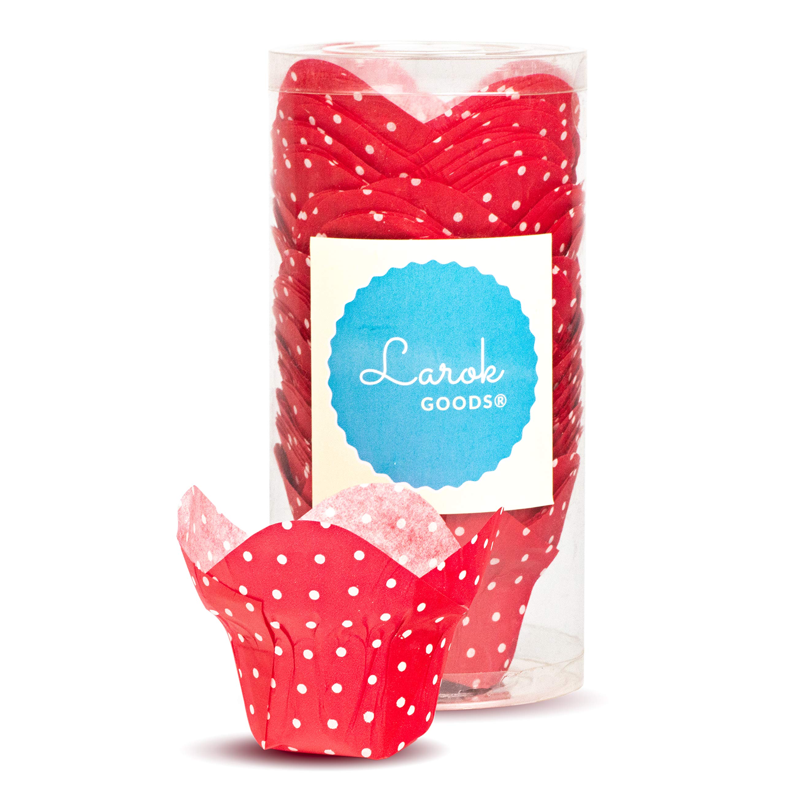Tulip Cupcake Liners Lotus Parchment Baking Cups for Muffins (100 count) (Red Polka) Pricepulse