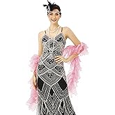 BABEYOND Chandelle Boa Vintage Boa - 200g 6.5ft Gatsby Organza Boa 1920s Flapper Accessories