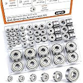 Dianrui 68 PCS 693ZZ/ 623ZZ/ 624ZZ/ 685ZZ/ 687ZZ/ 627ZZ Ball Bearings Assortment Kit, Small Bearings Carbon Steel Deep Groove Bearing, for Furniture Wheel, Roller Skates, 3D Printing and ect &mdash;6 Size