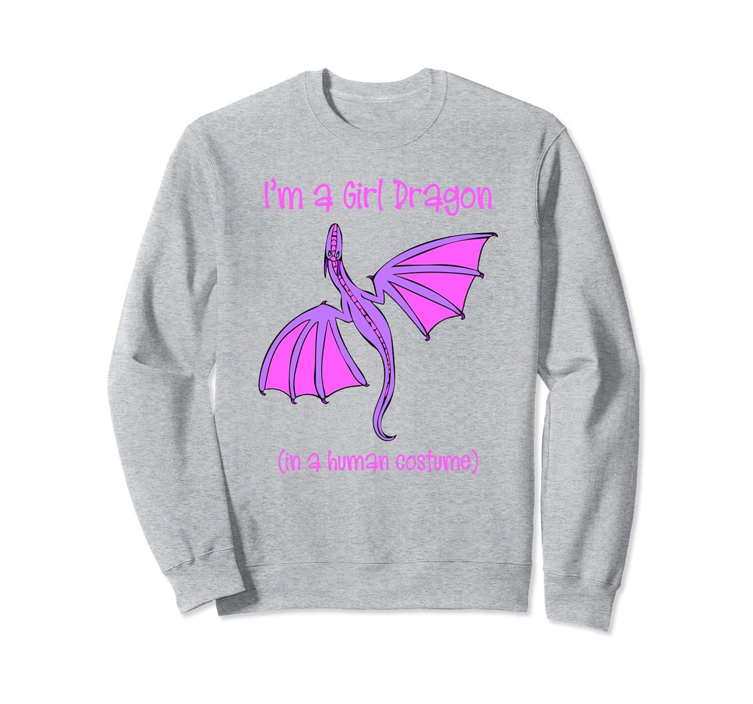 Funny Novelty I'm a Girl Dragon Human Costume Sweatshirt-ANZ