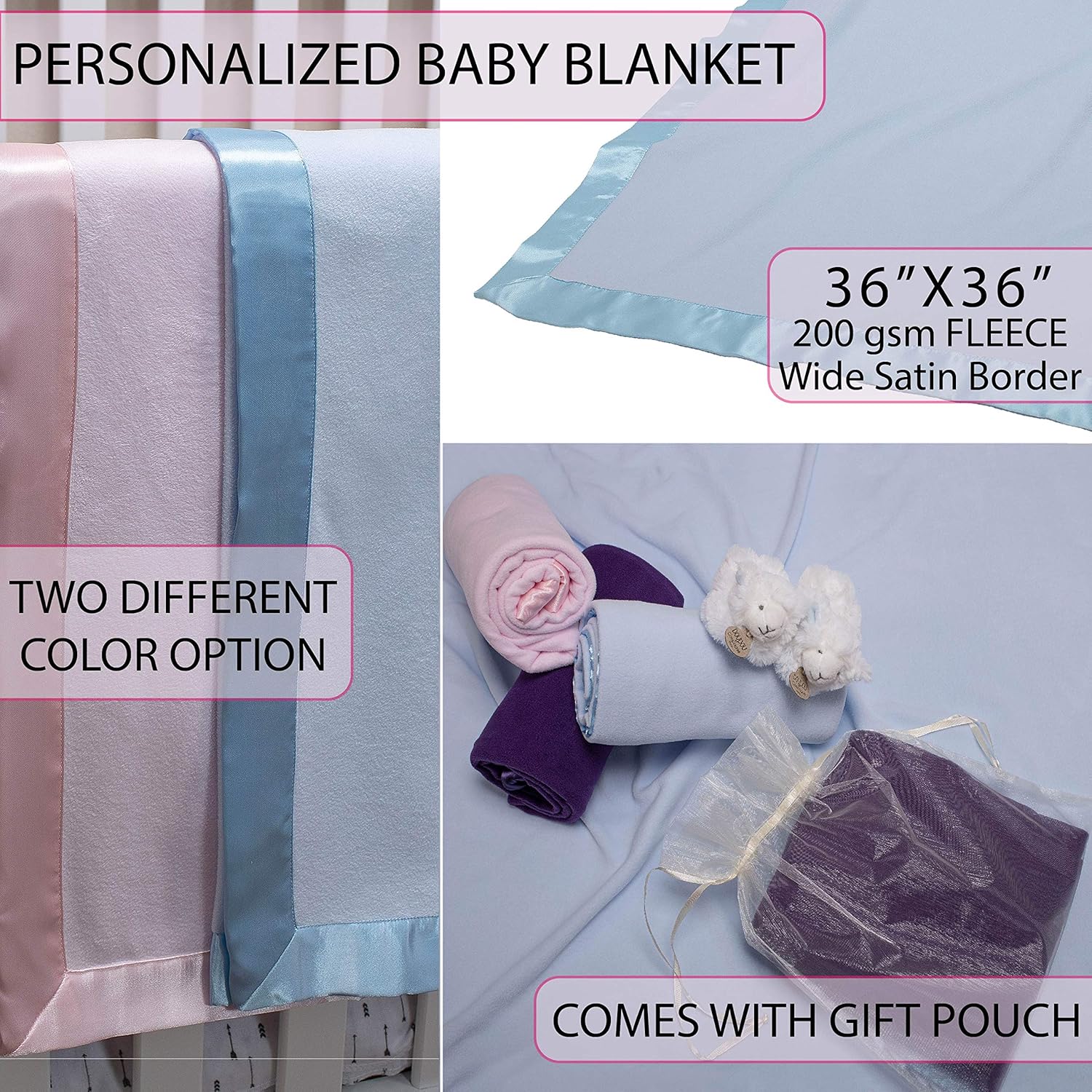 personalised taggy blanket