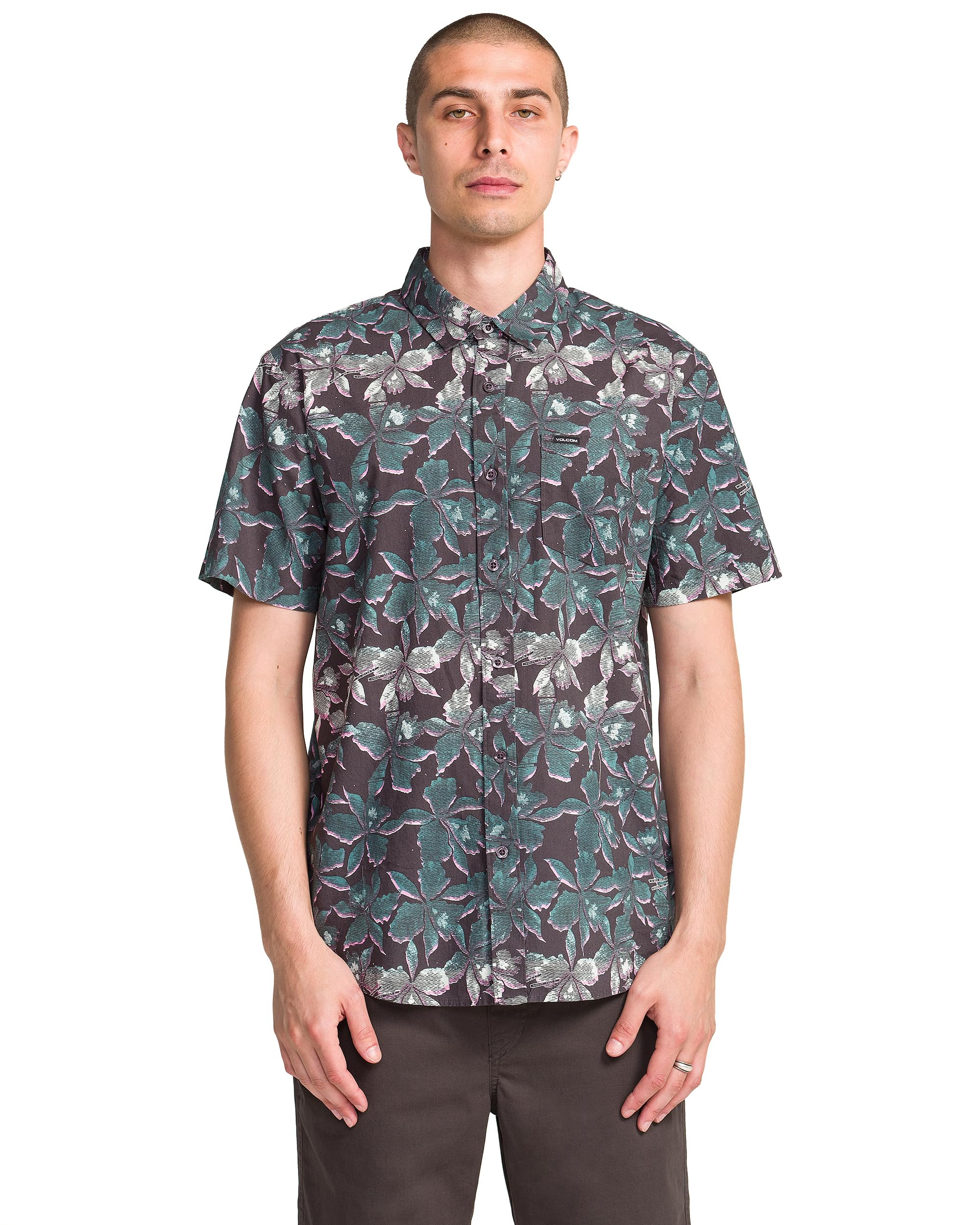 Photo 1 of Volcom Men's Short Sleeve Button Down Woven Shirt, Multi, XLarge