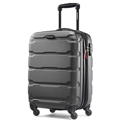 Samsonite Omni PC Hardside Expandable Luggage with Spinner Wheels, Black, Carry-On 20-Inch