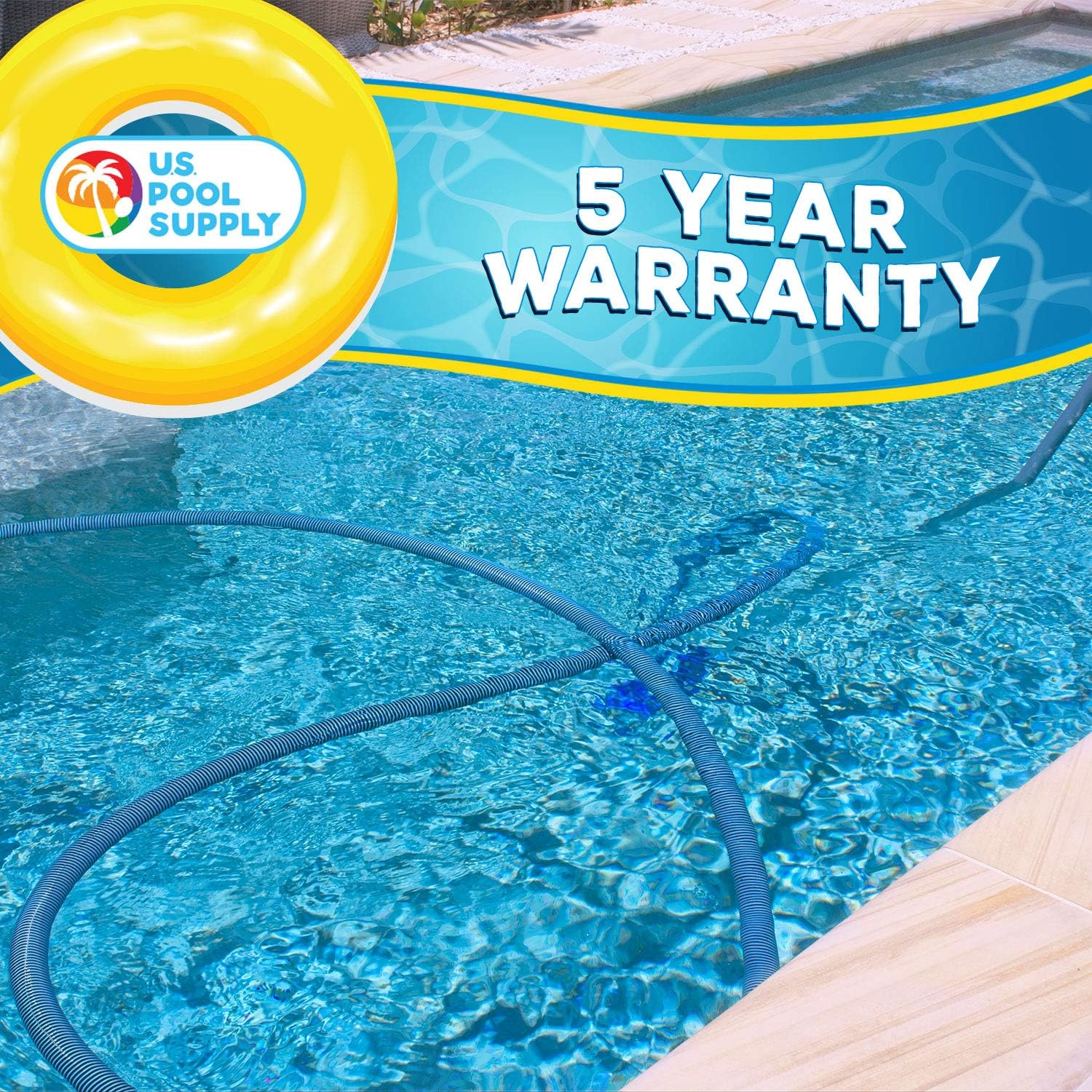 U.S. Pool Supply 1-1/2" x 36 Foot Professional Heavy Duty Spiral Wound Swimming Pool Vacuum Hose with Swivel Cuff : Garden & Outdoor