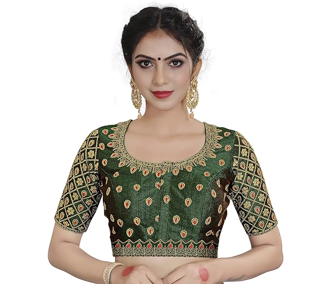 Readymade blouse green colour Clearance