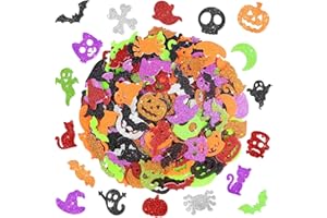 STICEARD 504 Pcs Halloween Foam Stickers, Glitter Foam Sticker for DIY Crafts, Halloween Stickers for Kids Adults, Self Adhesive Shape Sticker for Pumpkin Decorating Halloween Party Supplies Favor Decor