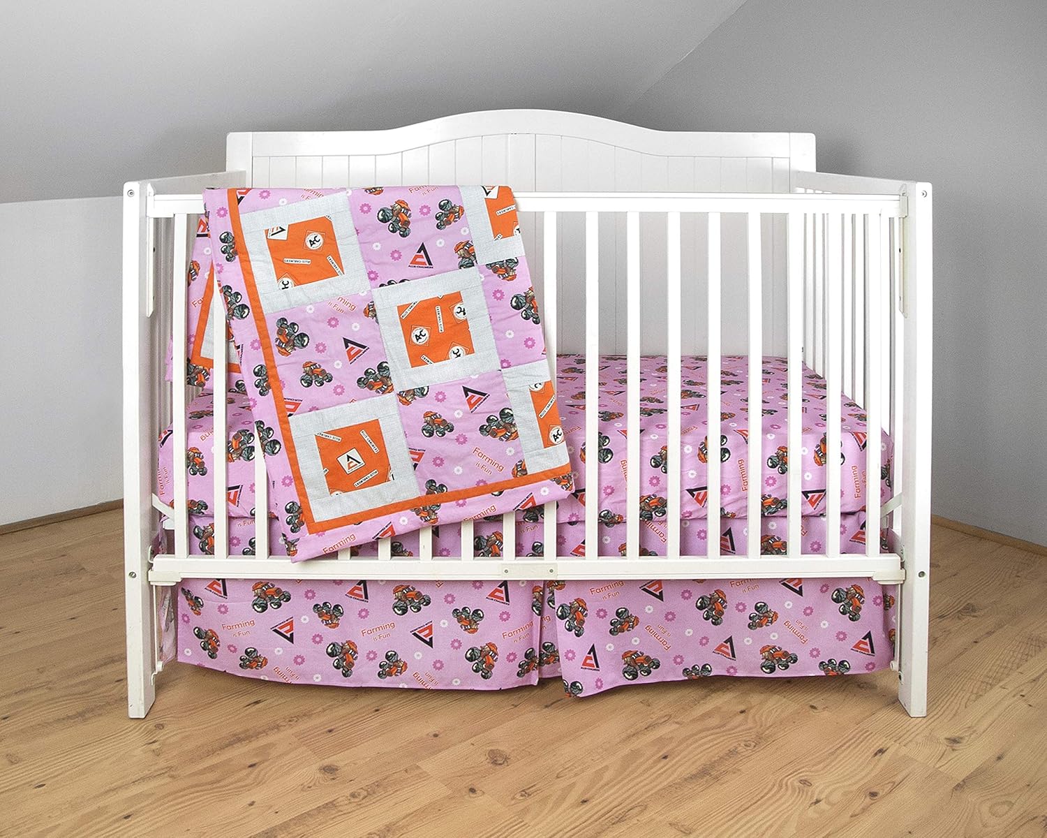tractor crib bedding set