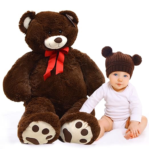 Pink Papaya Riesen-Teddy Bruno, 100cm XXL Plüschbär in braun – EIN XXL Teddybär zum Liebhaben Toys