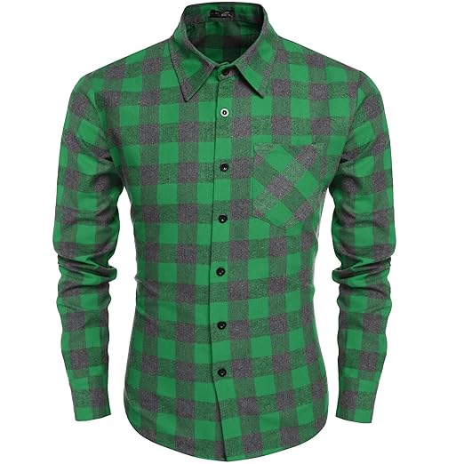 Burlady Herren Karohemd Kariert Hemd Slim Fit Trachtenhemd Super Modern super Qualität fürs Oktoberfest geeignet
