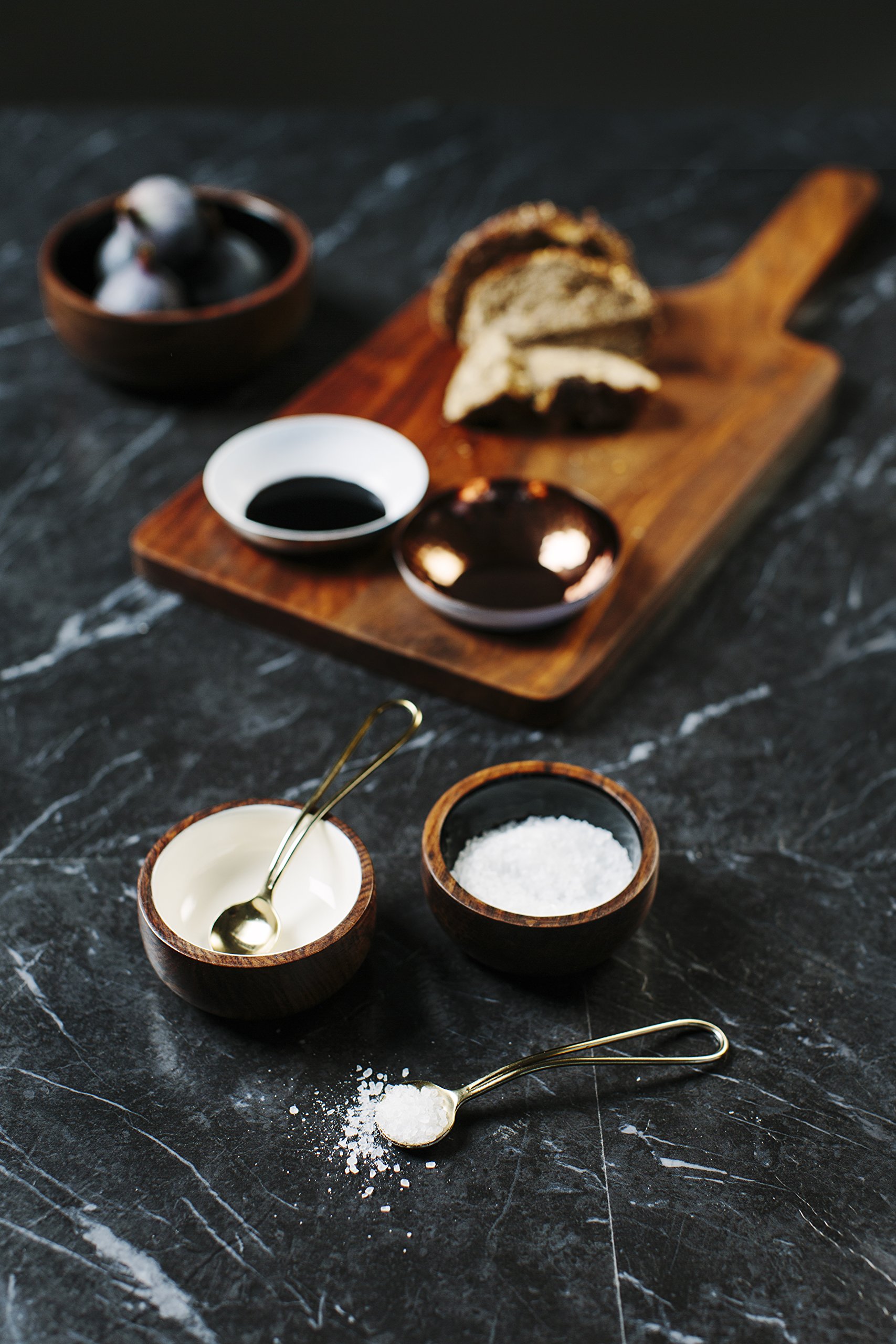 The Just Slate Company Sheesham Wood Condiment Set