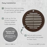 Vent Systems 4 Inch Round Vent Cover Pack of 2 Brown Plastic Grille view 4