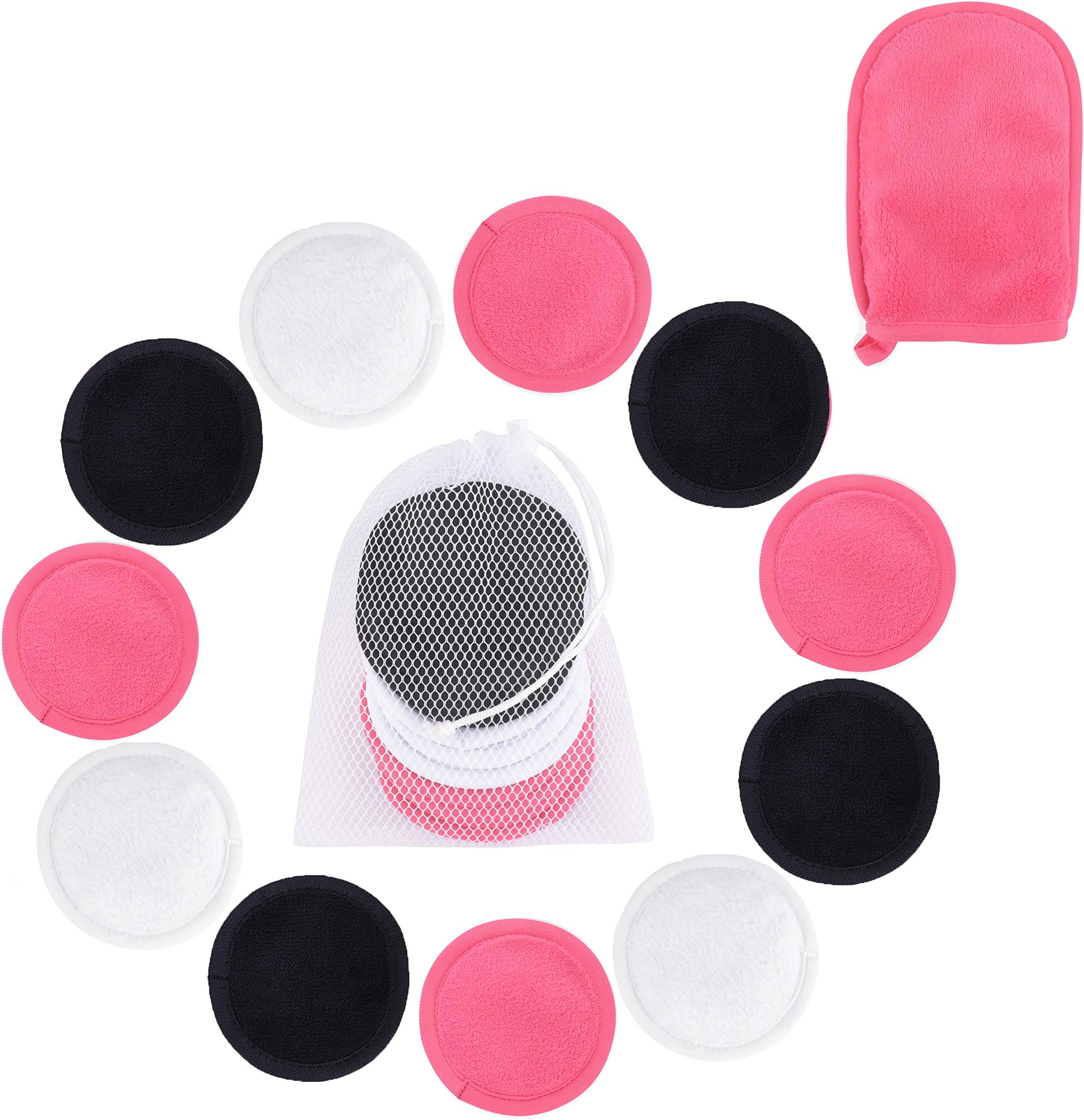 Bamboo Makeup Remover Pads | Reusable Organic Cotton Rounds with Laundry Bag | Washable Facial Cleansing Cloths for Eye Makeup | Remove Face Wipe | Reusable Makeup Remover Pads | Bambaw