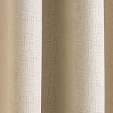Enhanced Living Vogue Cream 90 x 54 Eyelet Thermal Noise Reducing Curtains view 3