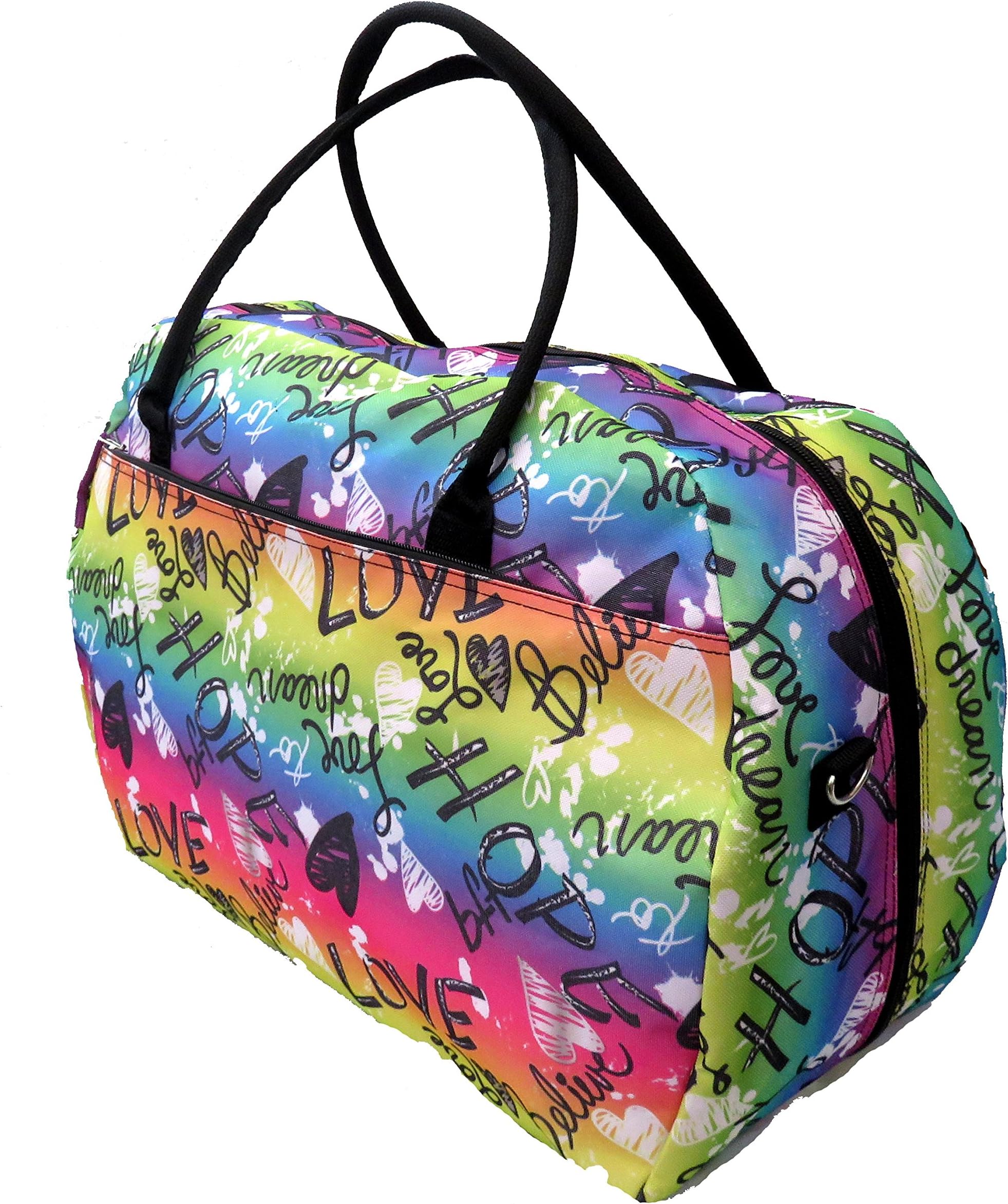 Ladies Holdall Hand Luggage Cabin Flight Beach Bag Gym Sports Maternity Womens Bag (OB706 Love)