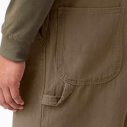 Dickies mens Bib Overalls, Rinsed Timber, 40W x 32L