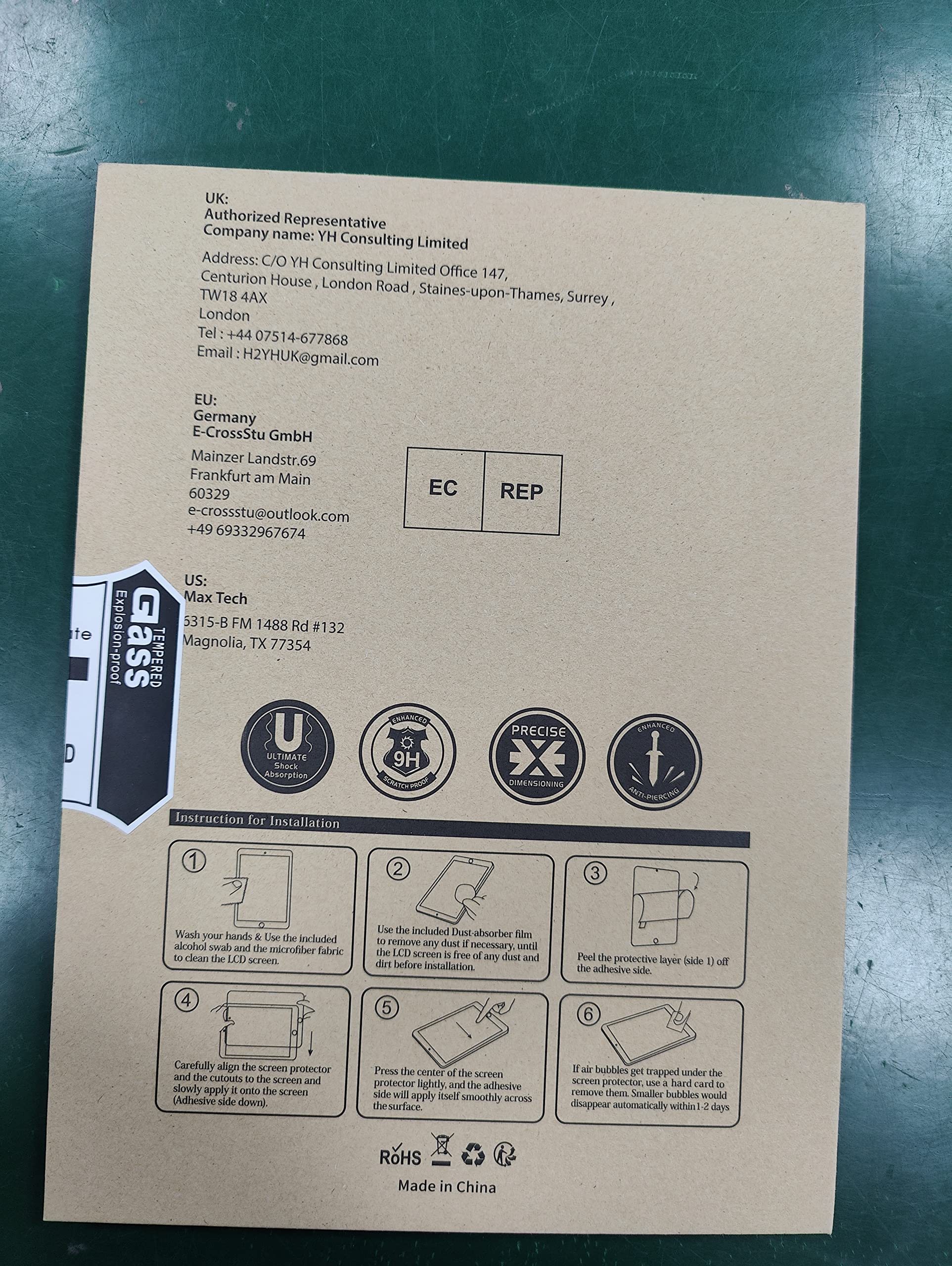 ProCase 2 Pack Screen Protector for iPad 9th 8th 7th Generation 10.2 Inch (2021/2020/2019), Tempered Glass Film for A2602 A2603 A2270 A2197 -Clear