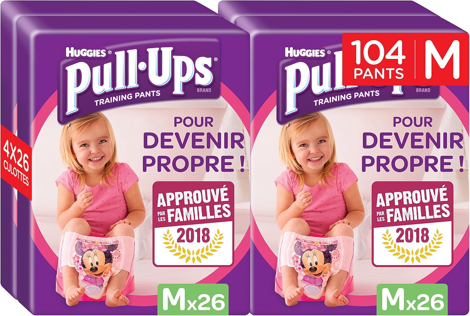 Huggies PullUps Disney Pack de 104 Couches Culottes Bébé Fille pour