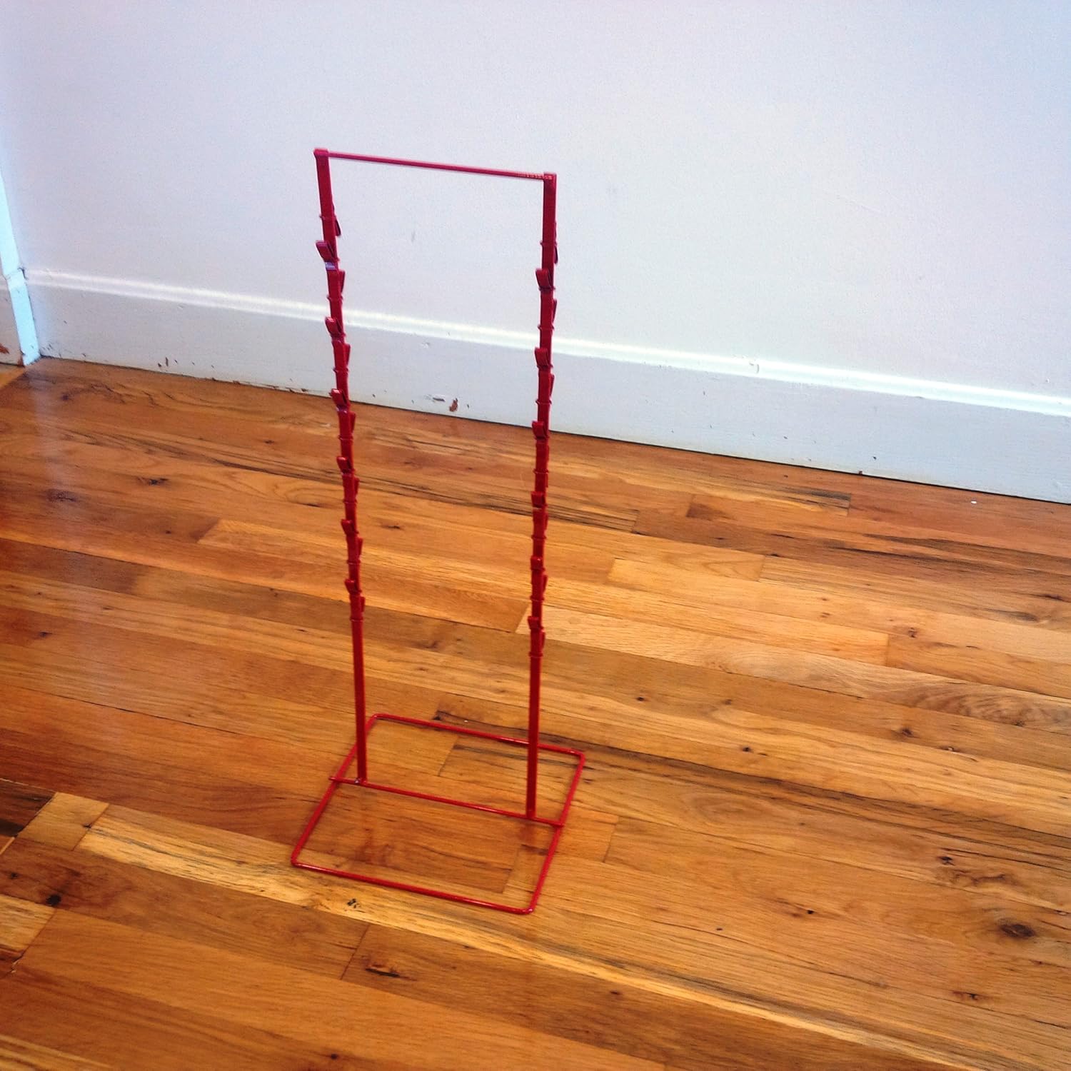Double Round Strip Display Rack in Red - 22 H x 8.5 W x 8 D Inches
