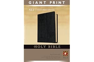 Holy Bible, Giant Print NLT (Bonded Leather, Black, Red Letter)