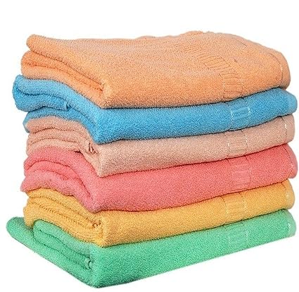 Milap Cotton Hand Towels, 14x21 Inches(Multicolour, Milap123) - Set of 6