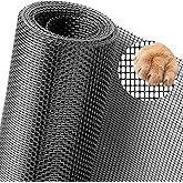 Pet Proof Window Screen Replacement 48"x100" Adjustable Thicken Charcoal Fiberglass Screen Mesh Dog Cat Net for Patio Porch Sliding Door